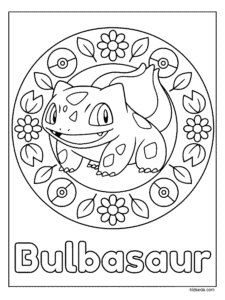 Bulbasaur Mandala Coloring Page
