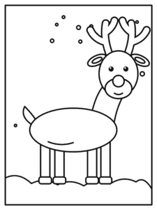 Christmas Reindeer coloring page