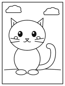 Cute Kitten coloring page