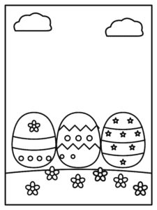 Decorated Easter Eggs coloring page