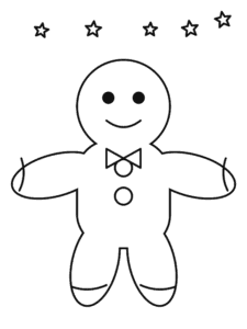 Gingerbread Man Cookie coloring page