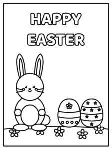 Happy Easter coloring page