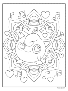 Jigglypuff Mandala Coloring Page