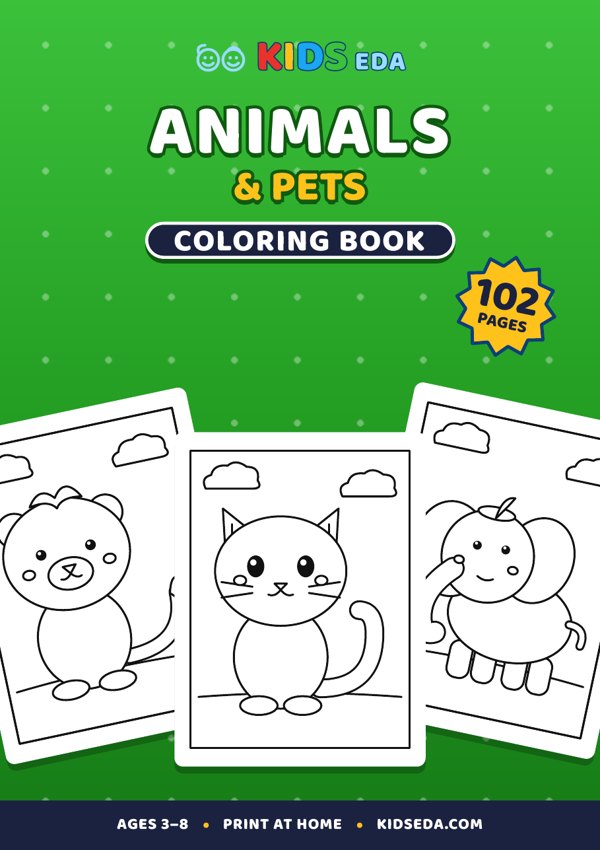 Animals & Pets coloring book cover