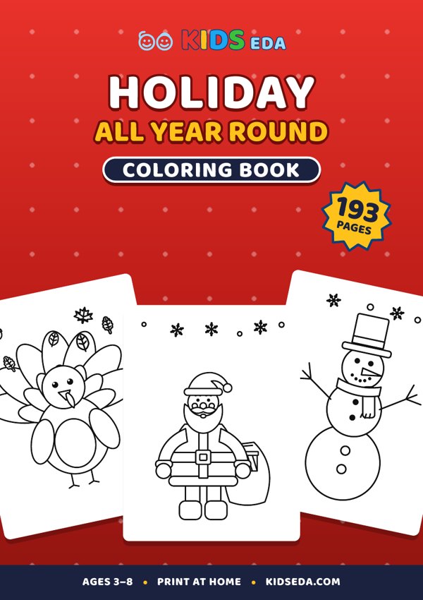 Holidays coloring book cover