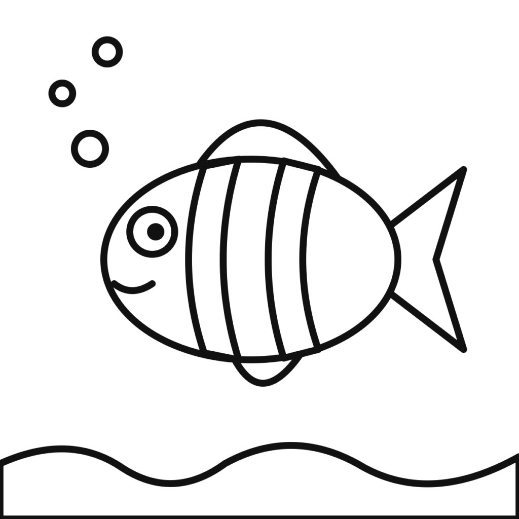 Happy Fish coloring page