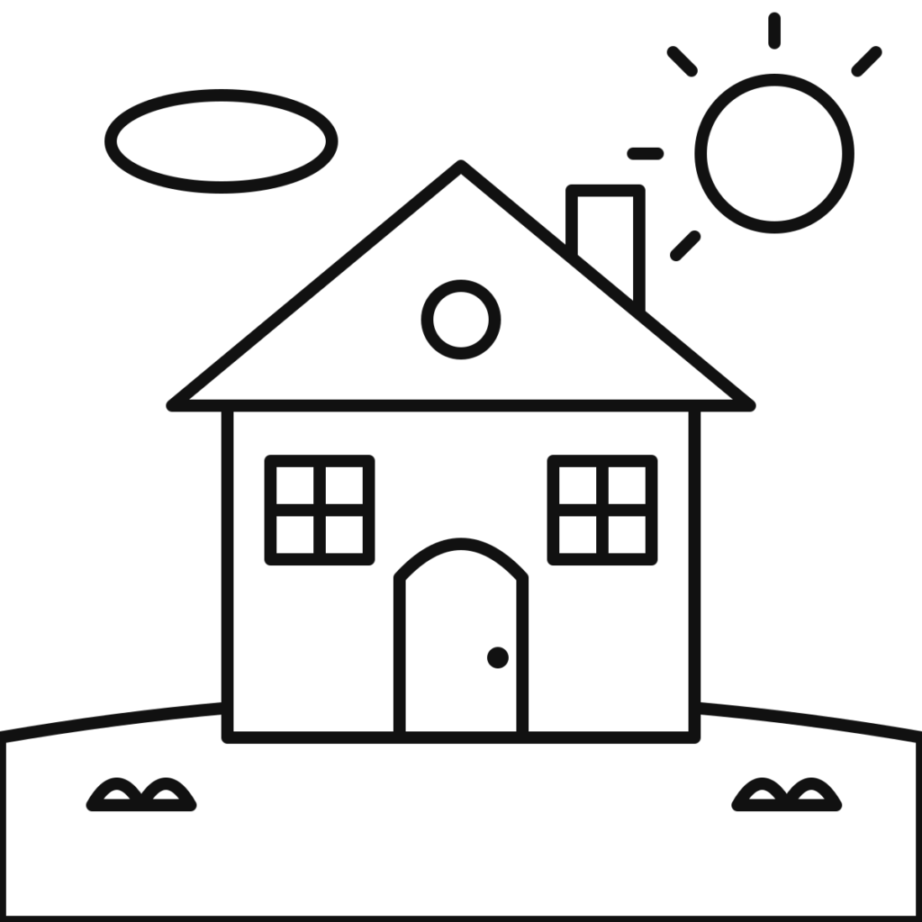 Sunny House coloring page