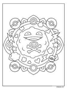 Koffing Mandala Coloring Page