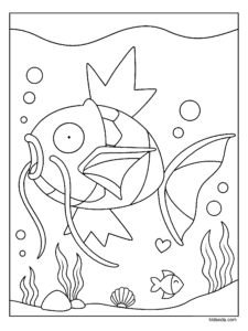 Magikarp Under the Sea Coloring Page