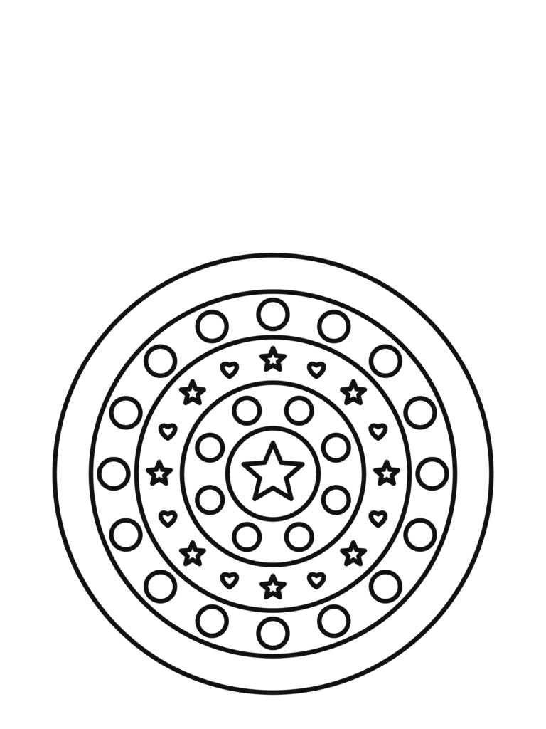 Ornament Mandala coloring page for kids: a big Christmas ornament with mandala patterns inside