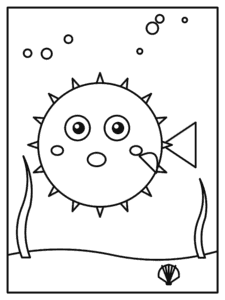 Pufferfish coloring page