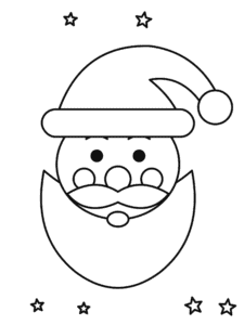 Santa Claus Face coloring page