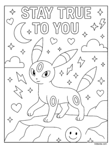 Stay True to You Umbreon Coloring Page