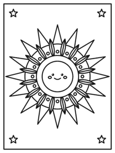 Sun Mandala coloring page