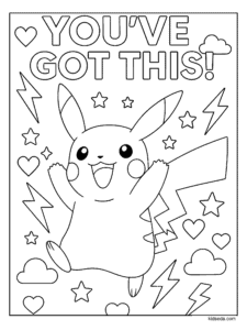 You’ve Got This Pikachu Coloring Page